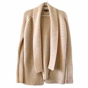 EXPRESS Ribbed Knit Cardigan Wool Blend